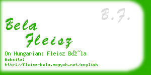 bela fleisz business card